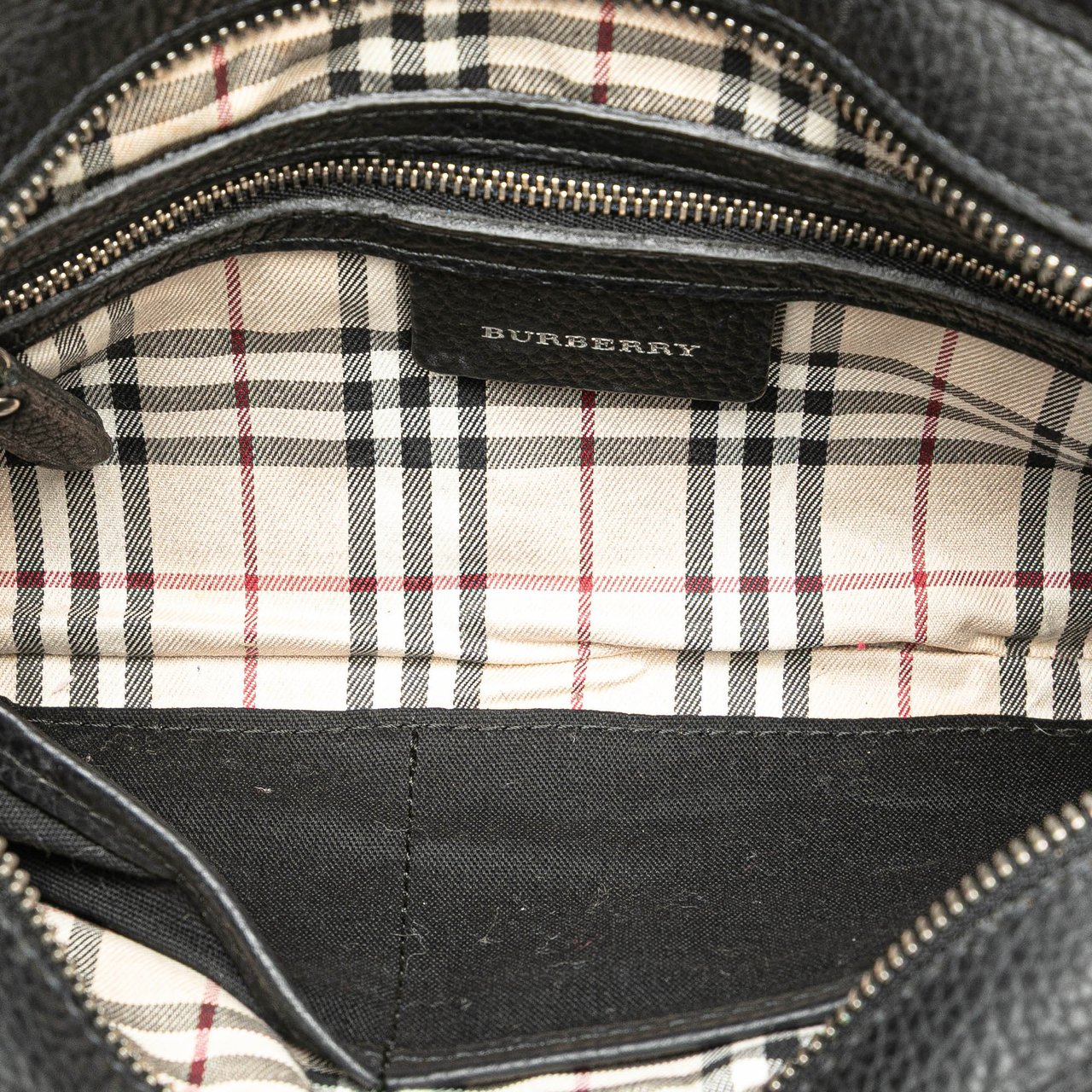 Burberry Leather Shoulder Bag Zwart