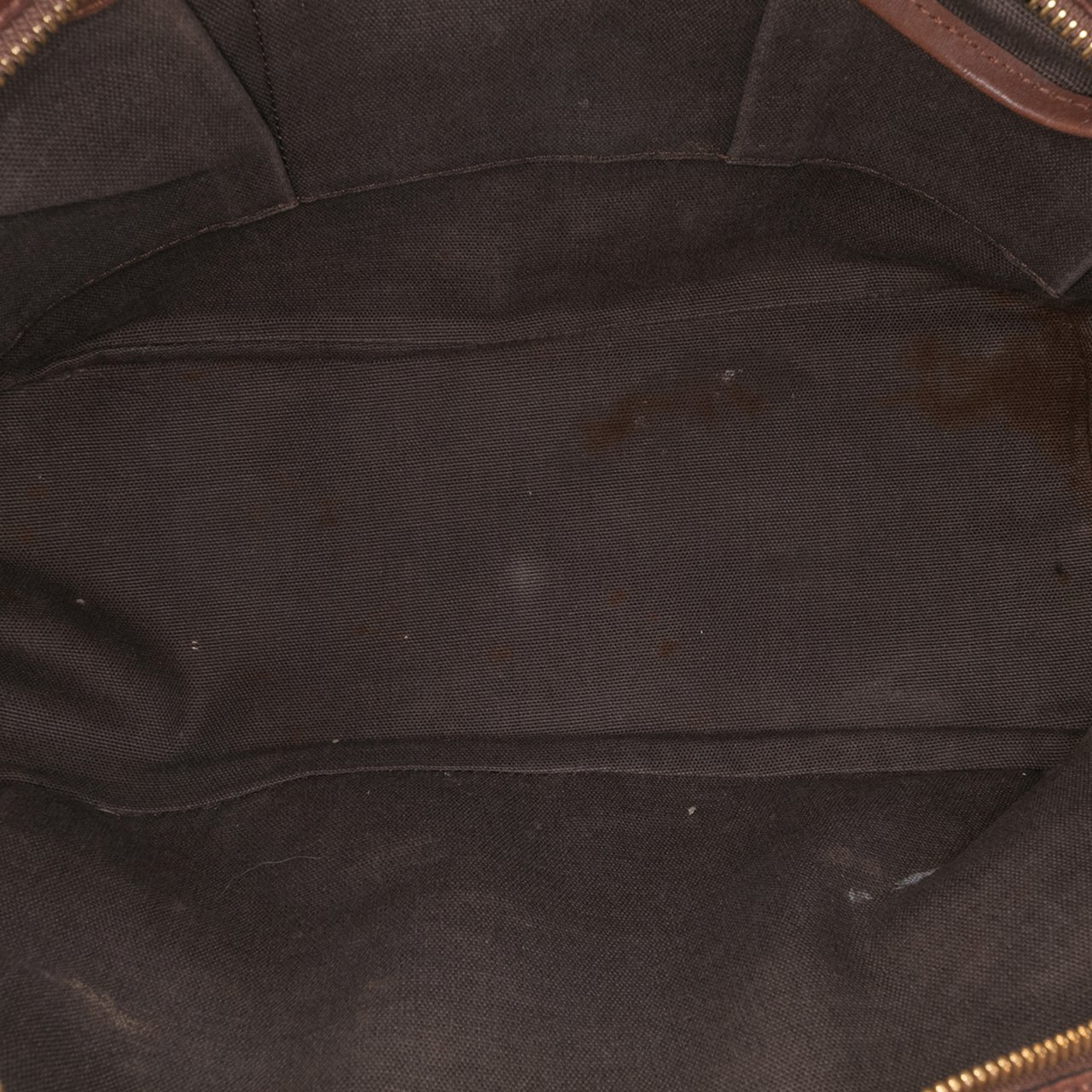 Burberry Smoked Check Coated Canvas Handbag Bruin