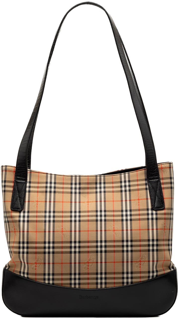 Burberry Haymarket Check Canvas Tote Bruin