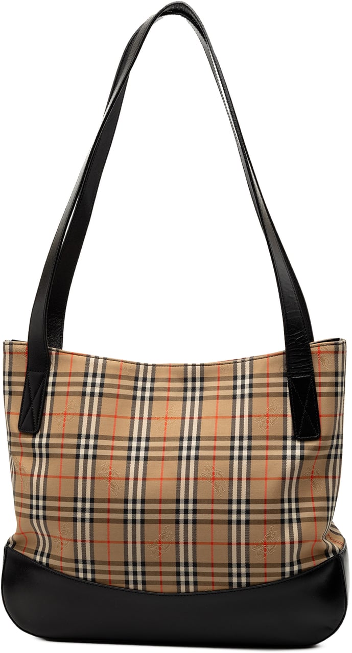 Burberry Haymarket Check Canvas Tote Bruin