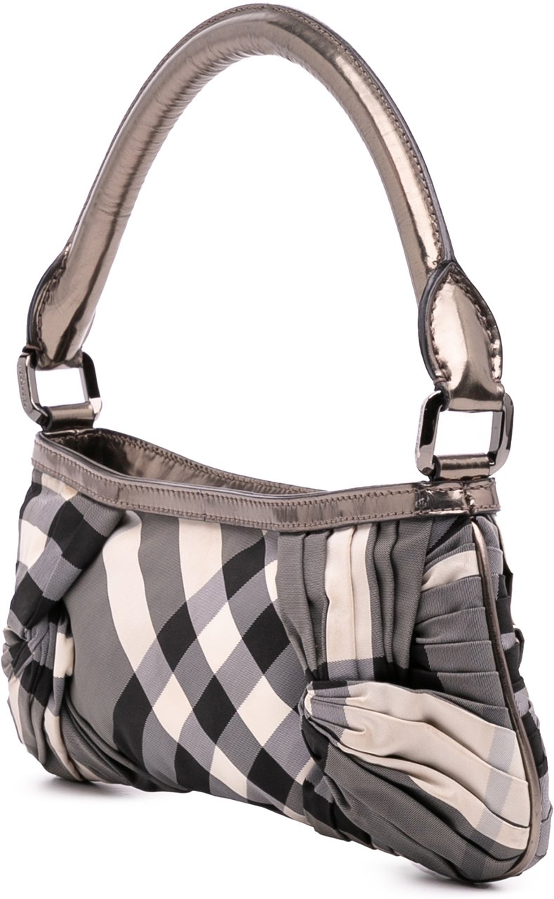 Burberry Supernova Check Canvas Handbag Grijs