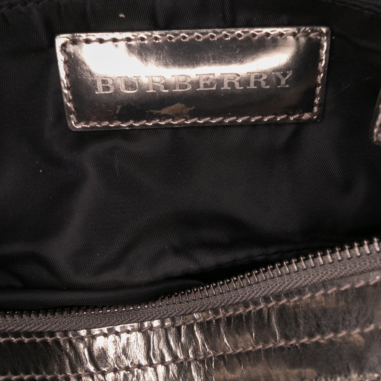 Burberry Supernova Check Canvas Handbag Grijs