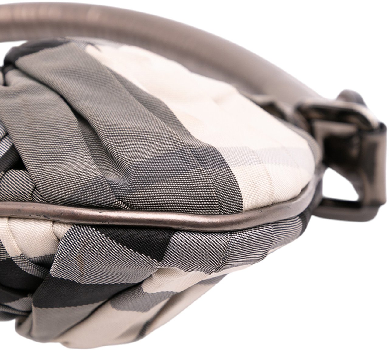 Burberry Supernova Check Canvas Handbag Grijs