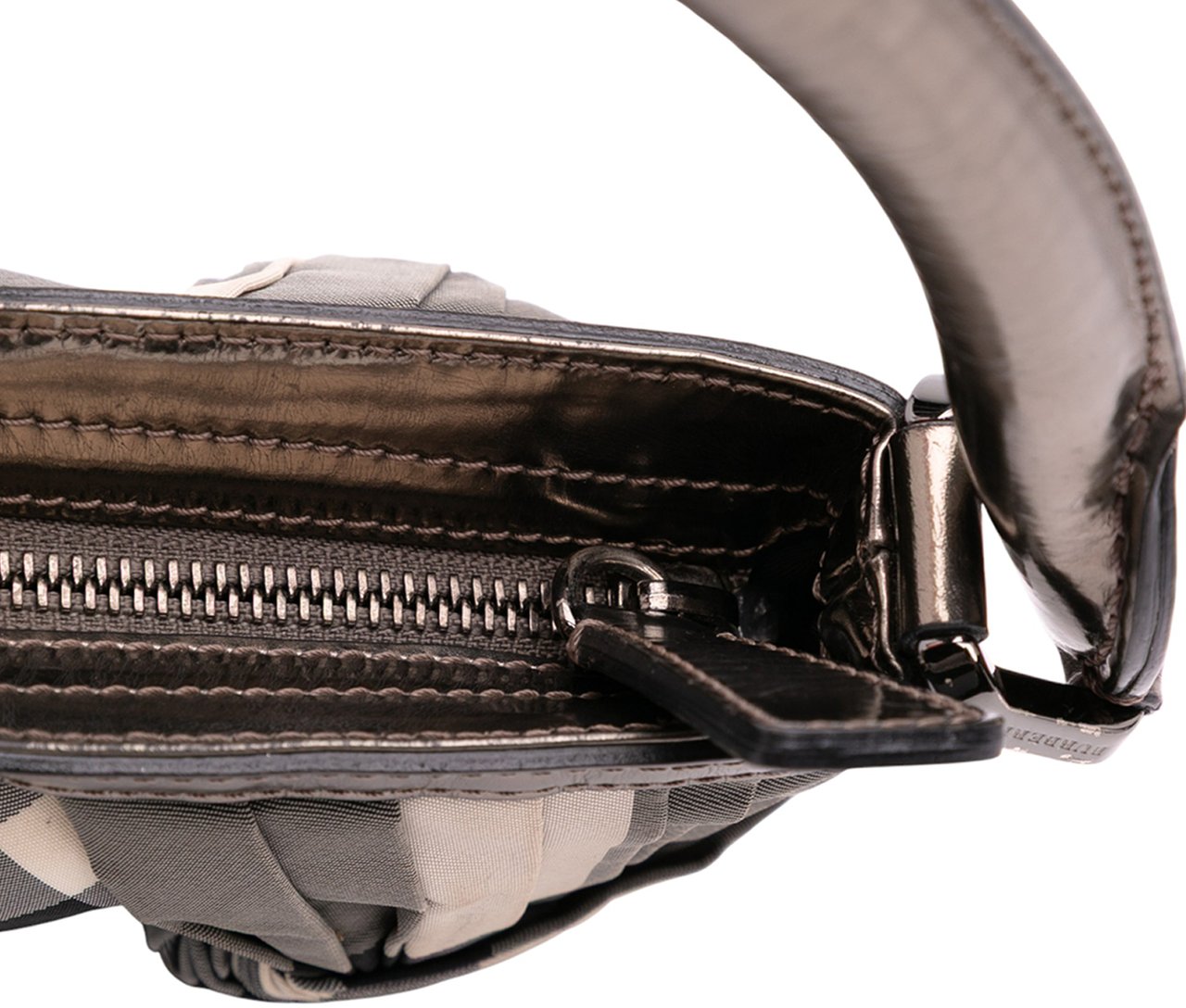 Burberry Supernova Check Canvas Handbag Grijs