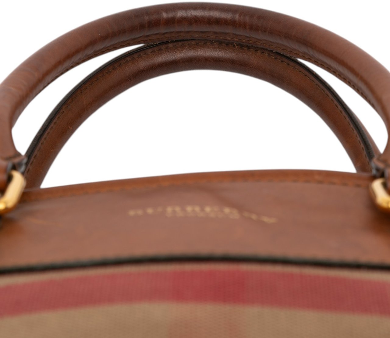 Burberry Medium Mega Check Canvas Bloomsbury Saddle Satchel Bruin