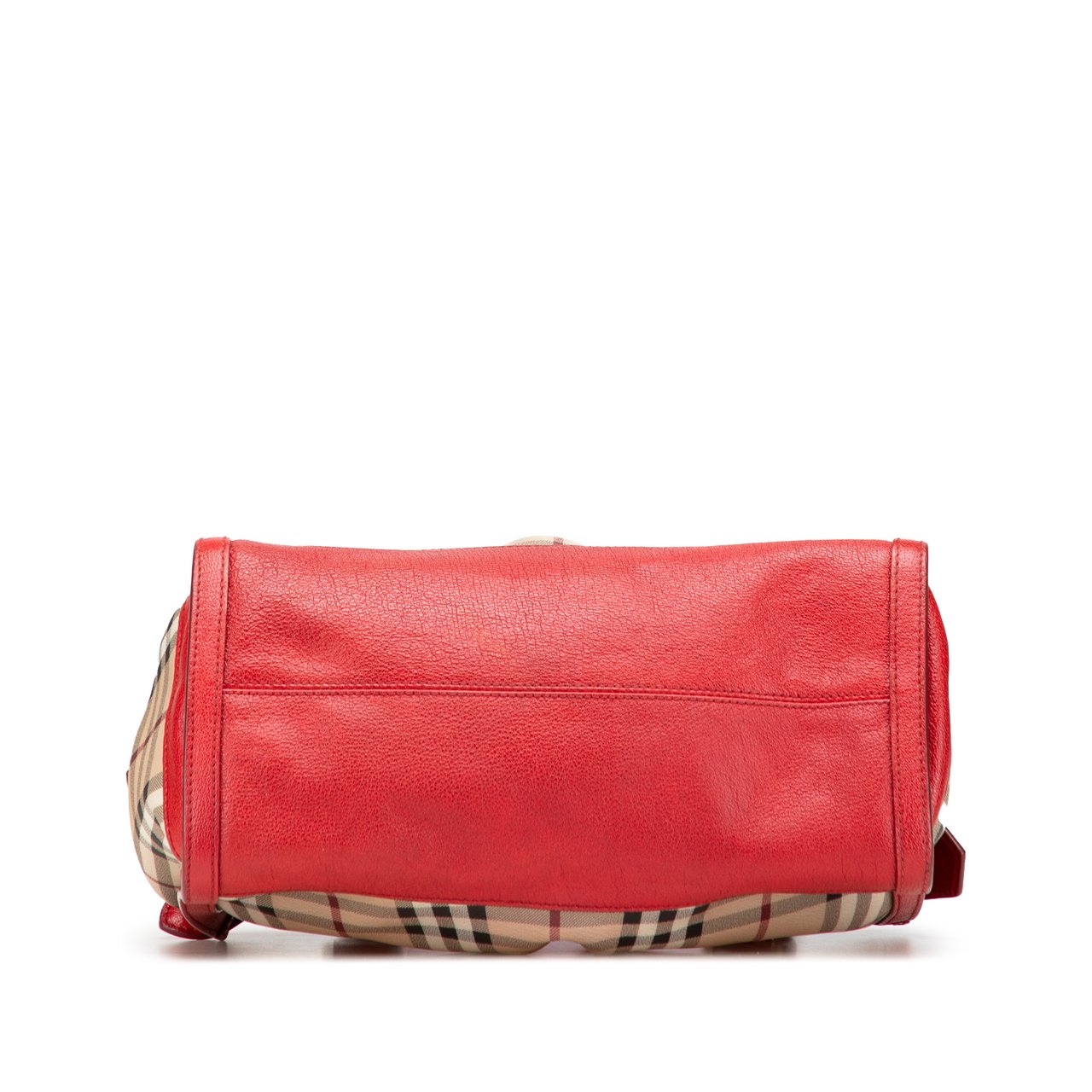 Burberry Haymarket Check Coated Canvas Satchel Bruin