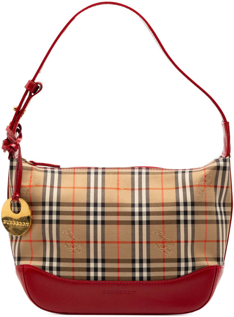 Burberry Haymarket Check Shoulder Bag Bruin