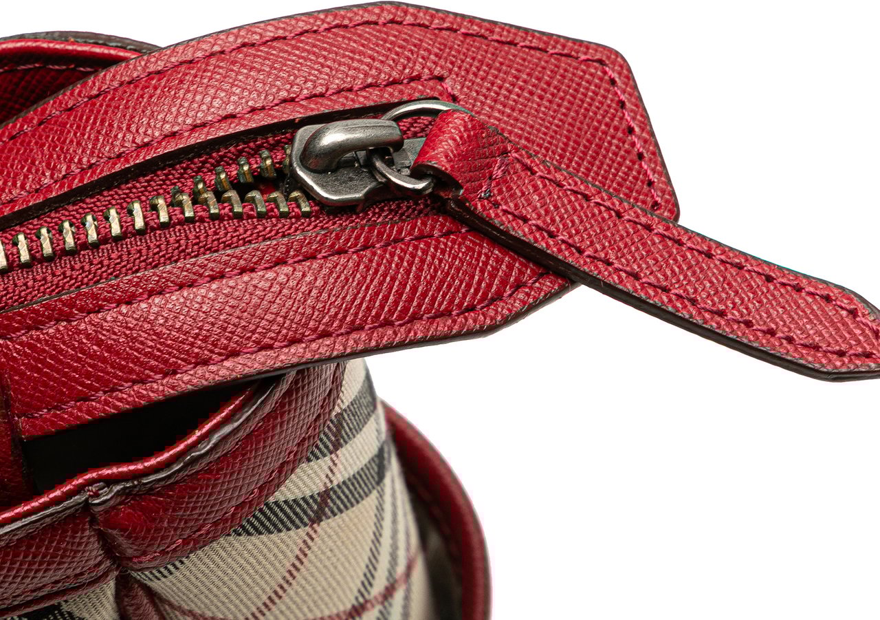 Burberry Nova Check Canvas Handbag Bruin