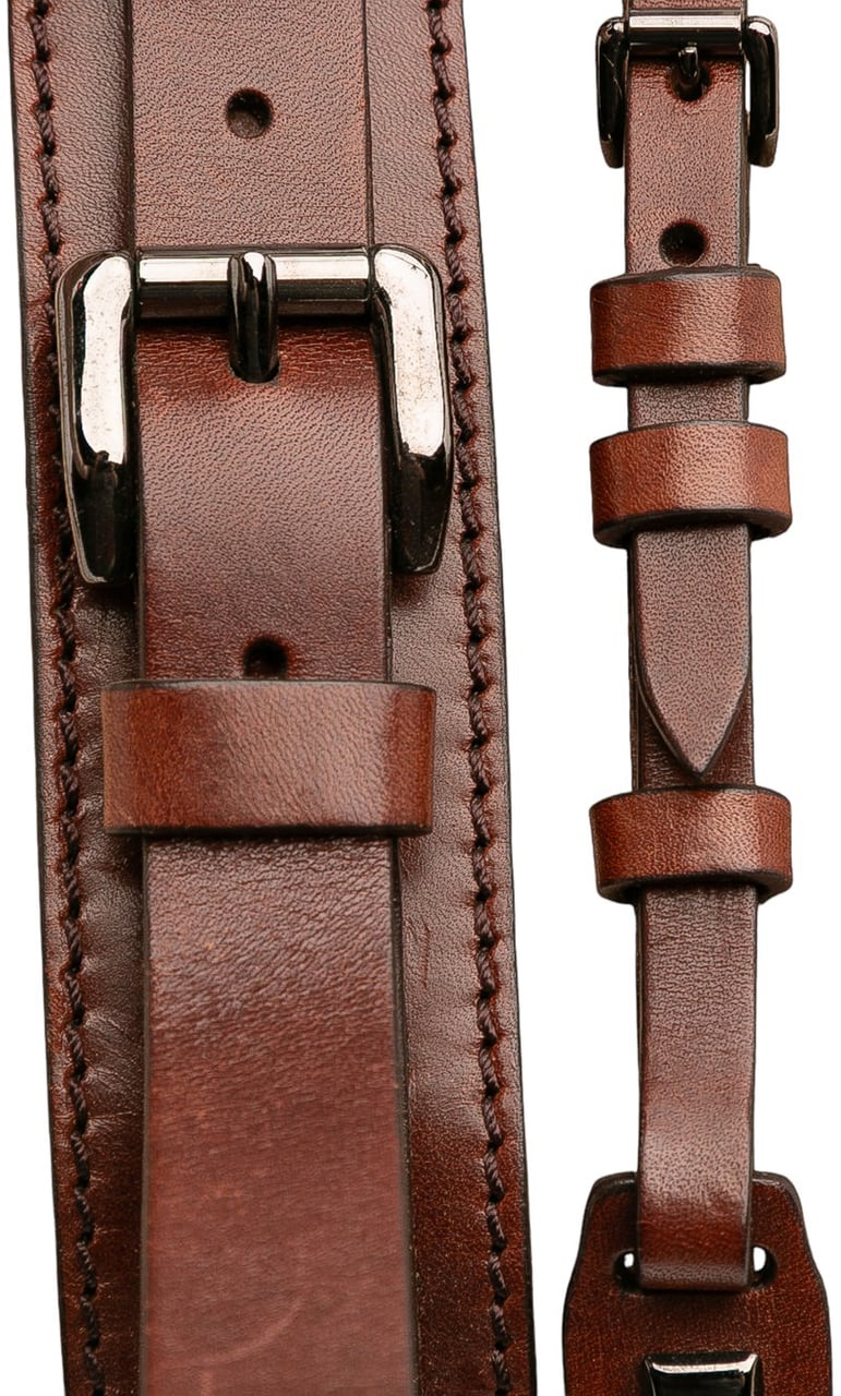 Burberry Mega Check Canvas Lowry Satchel Bruin