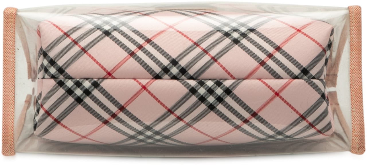 Burberry Vinyl And Nova Check Canvas Bamboo Tote Bruin