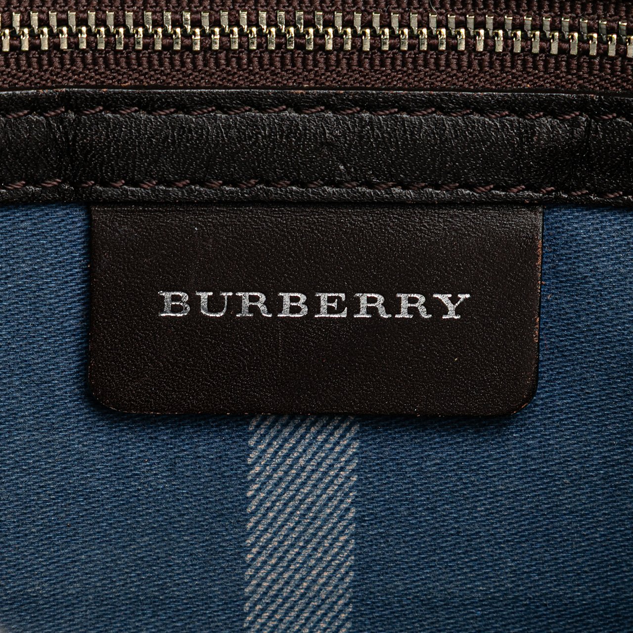 Burberry Leather Trimmed Raffia Crossbody Bruin