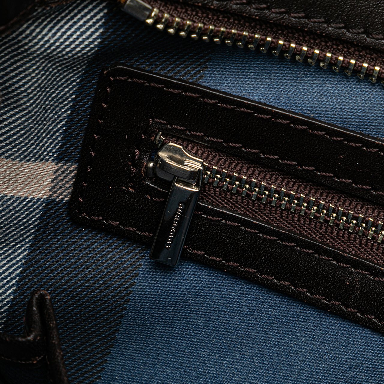 Burberry Leather Trimmed Raffia Crossbody Bruin