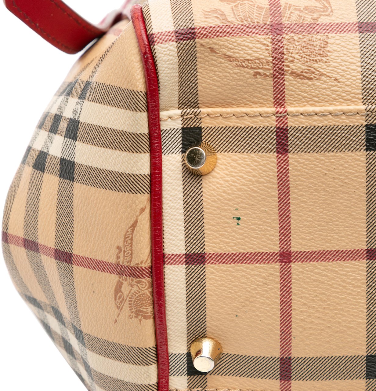 Burberry Small Haymarket Check Coated Canvas Canterbury Tote Bruin