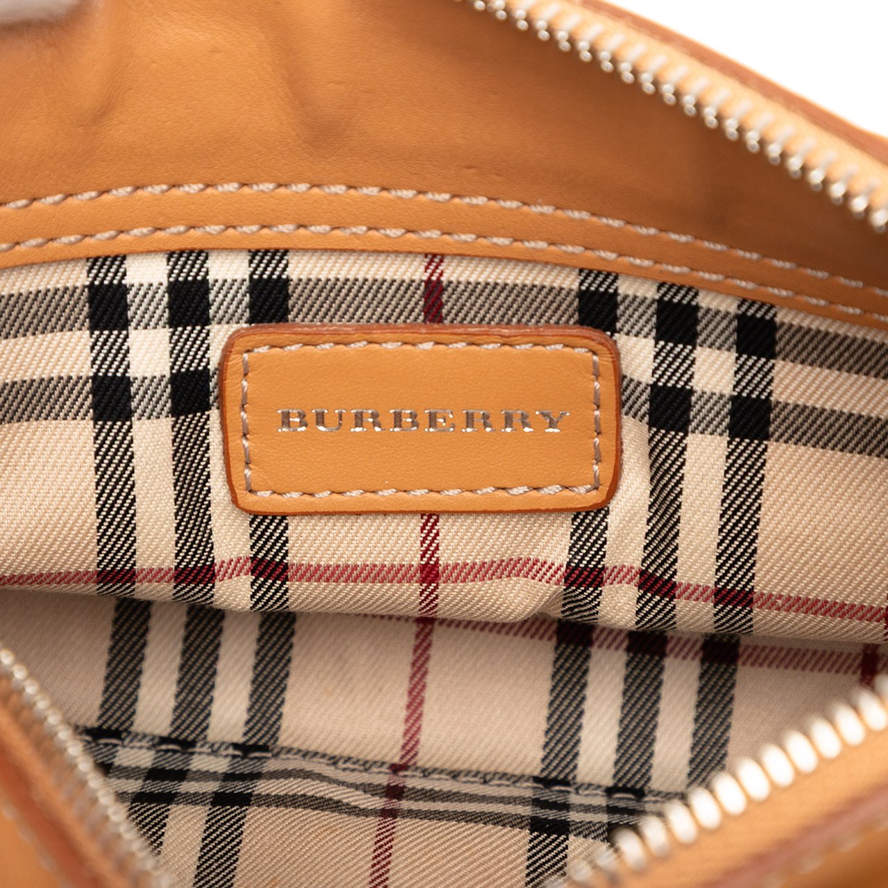 Burberry Canvas Wristlet Clutch Bruin