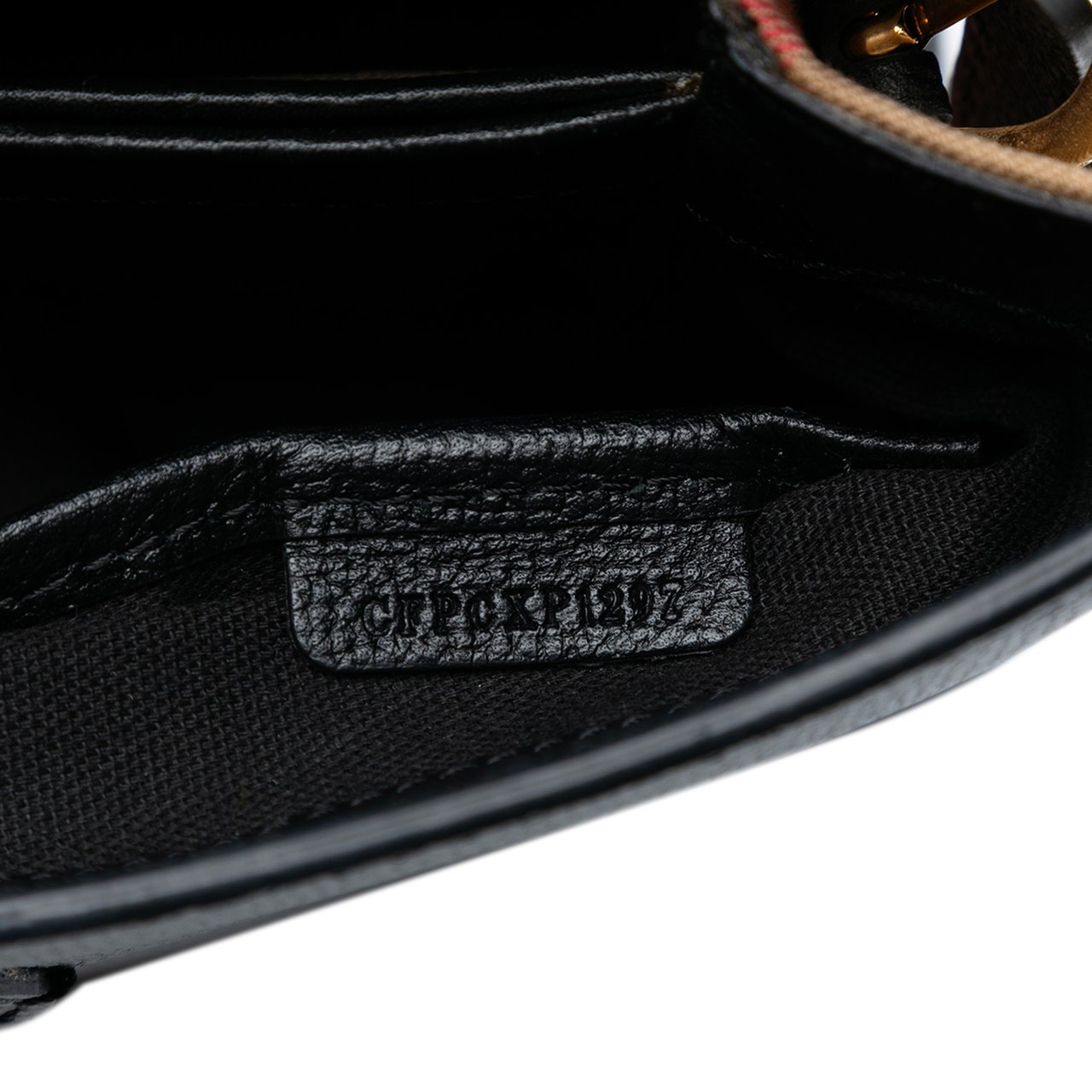 Burberry Small Calfskin and House Check Camberley Satchel Zwart