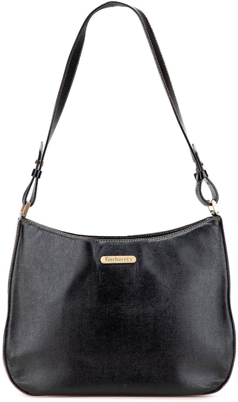 Burberry Leather Shoulder Bag Zwart