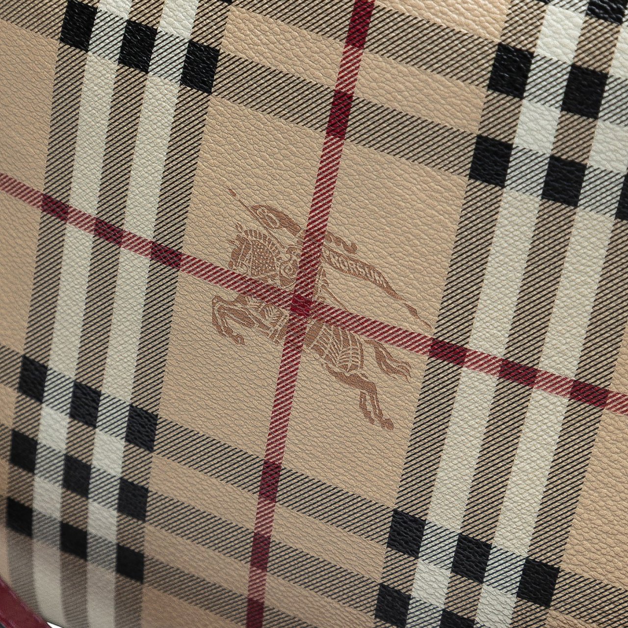 Burberry Small Haymarket Check Coated Canvas Canterbury Tote Bruin