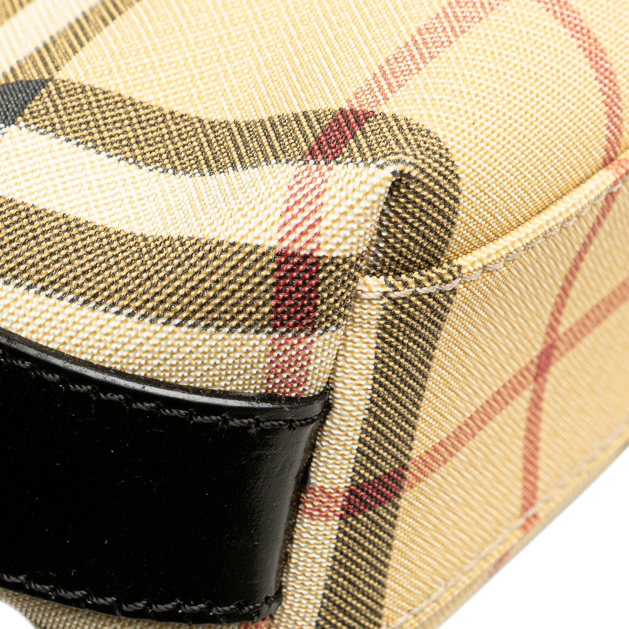 Burberry House Check Coated Canvas Shoulder Bag Bruin