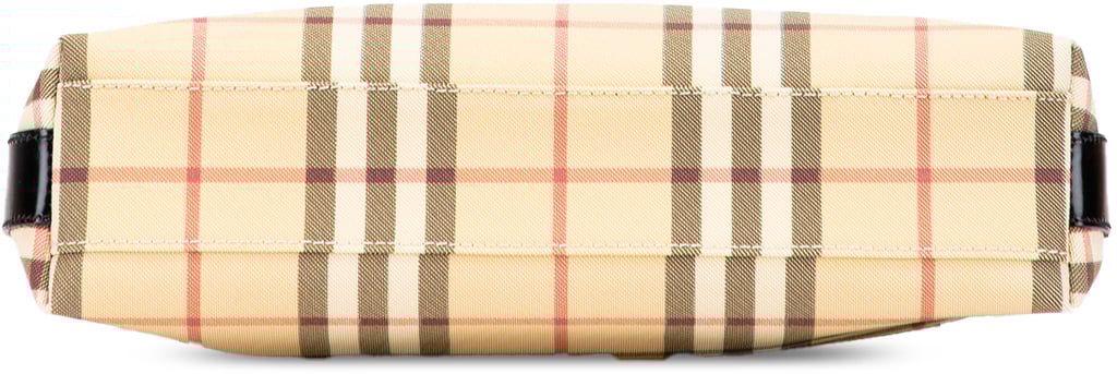 Burberry House Check Coated Canvas Shoulder Bag Bruin