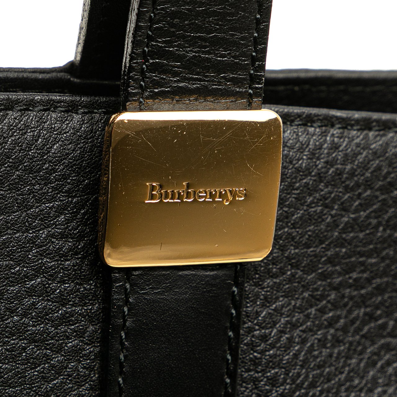 Burberry Leather Tote Zwart