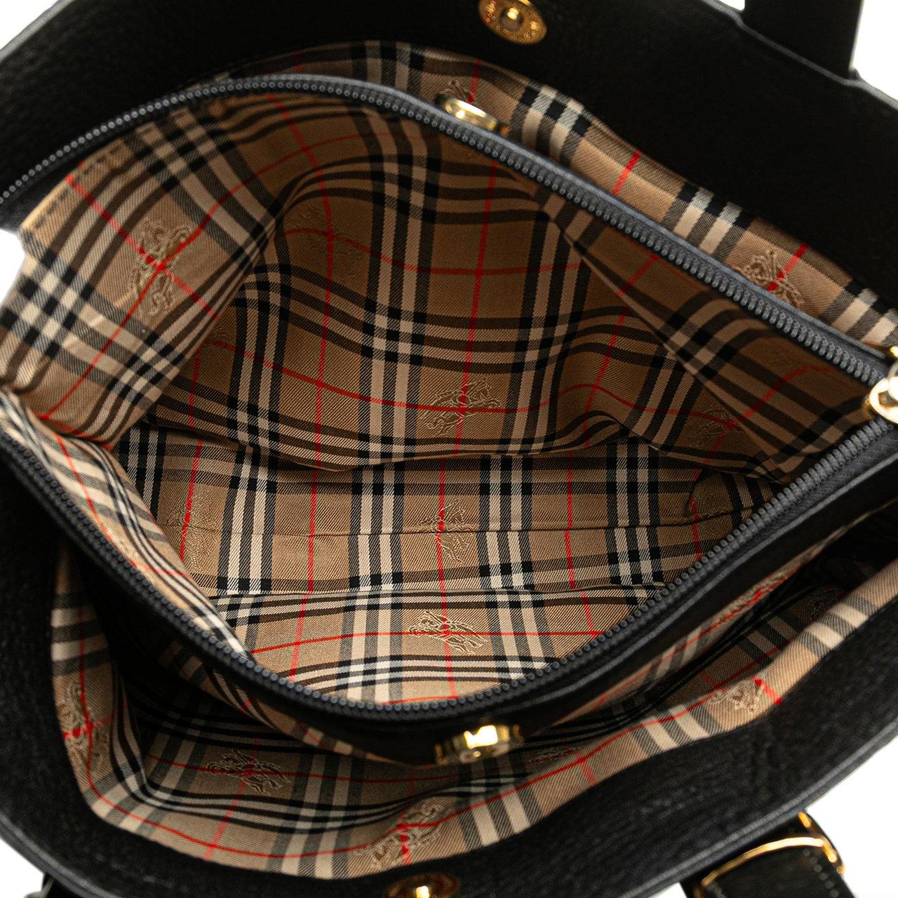 Burberry Leather Tote Zwart