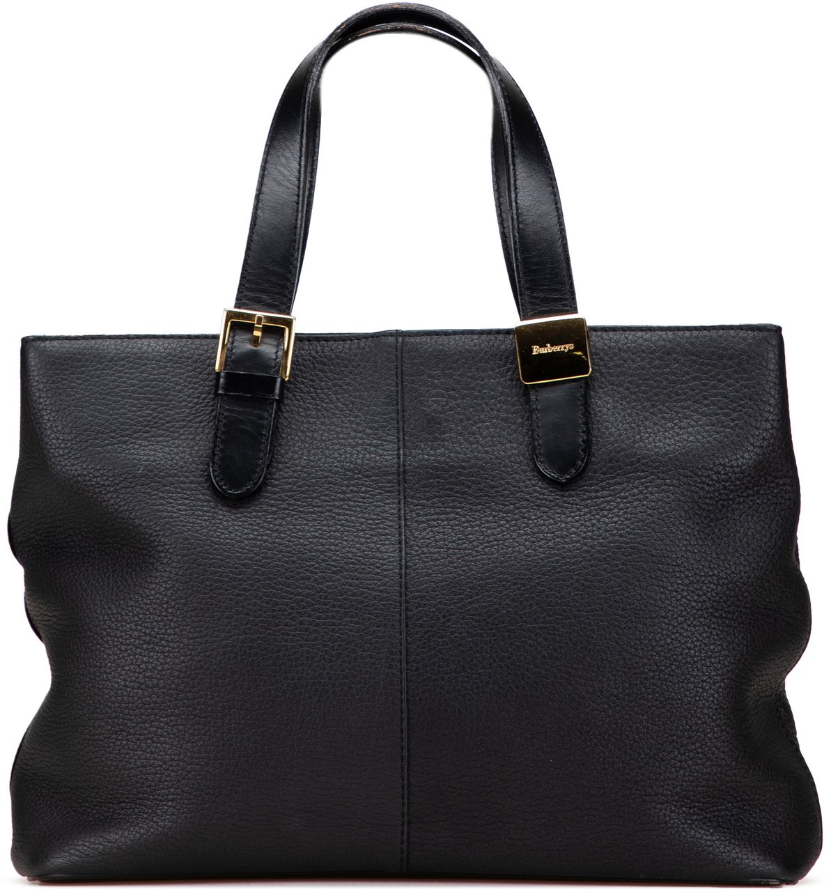 Burberry Leather Tote Zwart