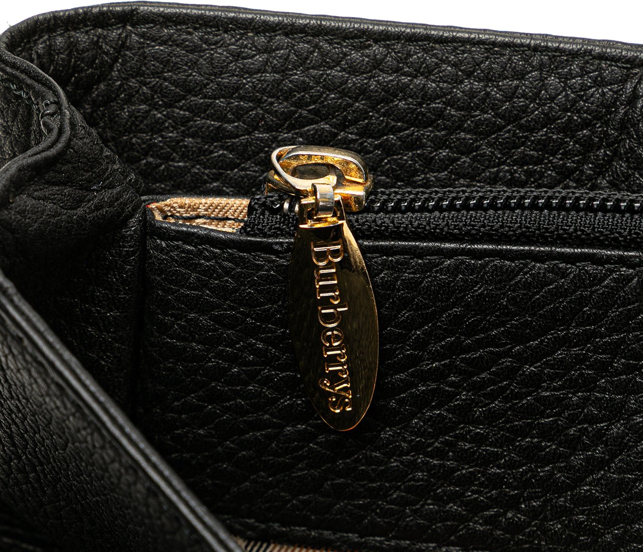 Burberry Leather Tote Zwart