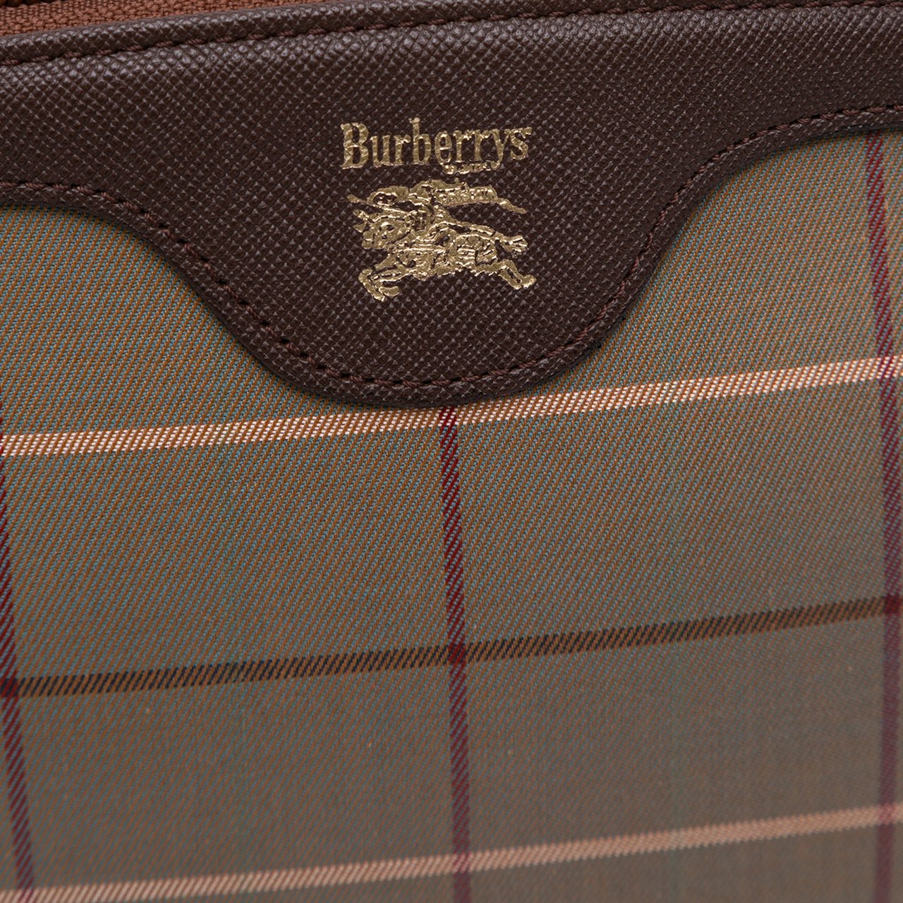 Burberry Vintage Check Canvas Clutch Bruin