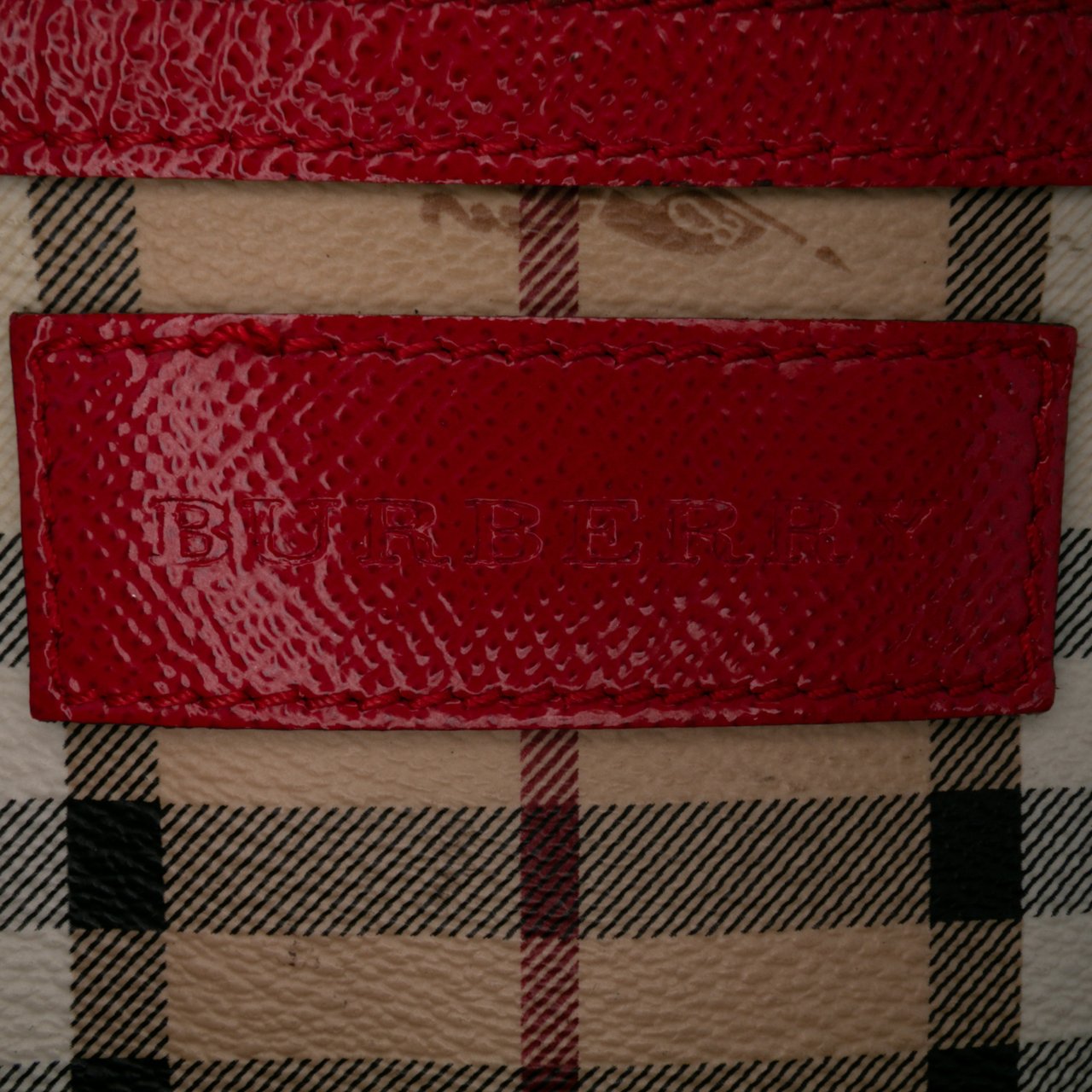 Burberry Small Haymarket Check Coated Canvas Canterbury Tote Bruin