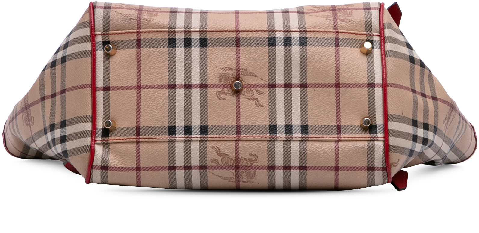 Burberry Small Haymarket Check Coated Canvas Canterbury Tote Bruin