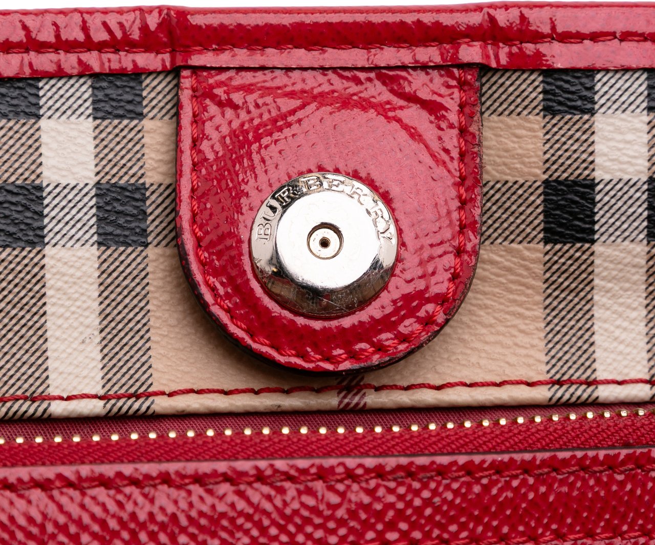 Burberry Small Haymarket Check Coated Canvas Canterbury Tote Bruin