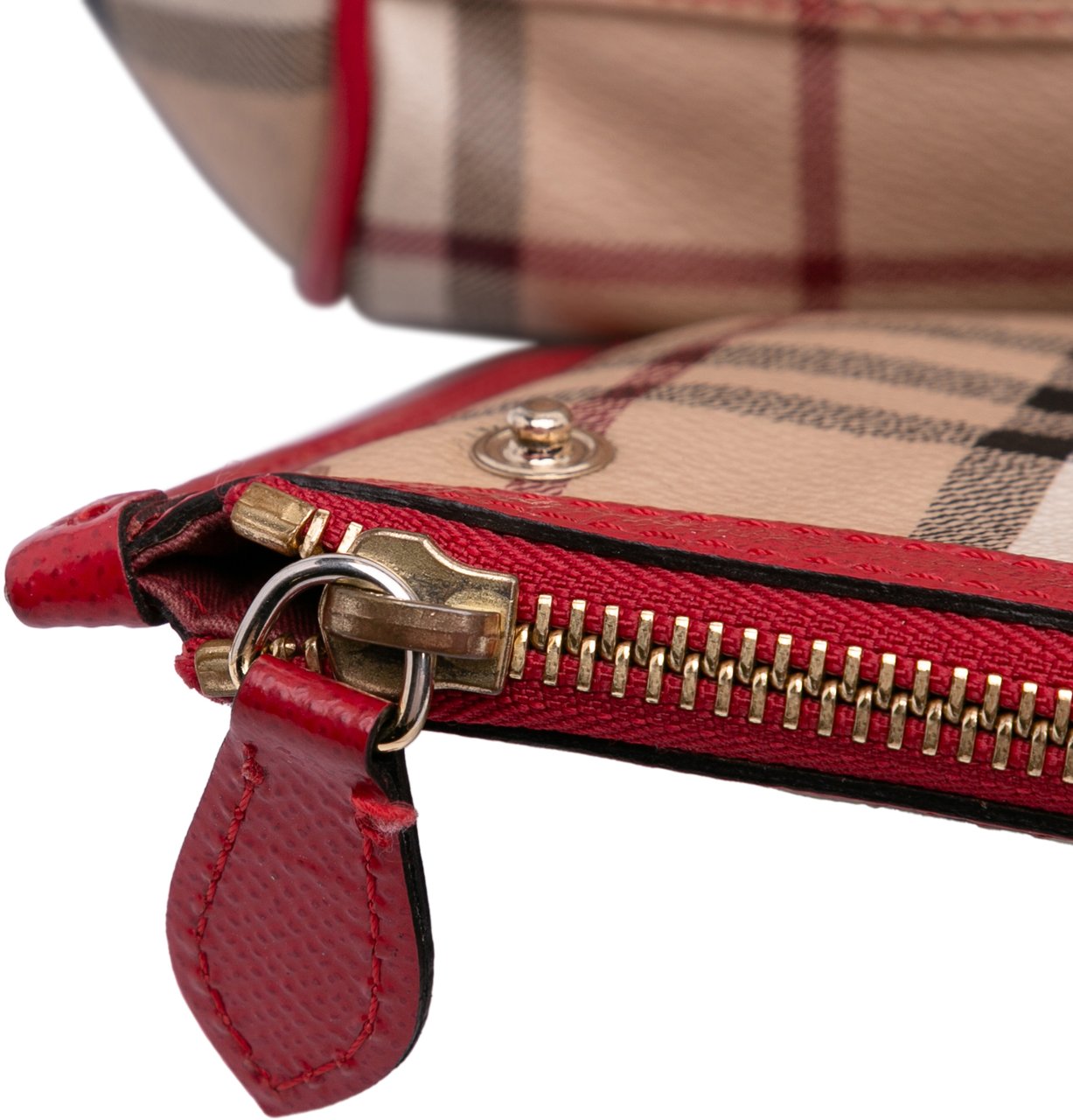 Burberry Small Haymarket Check Coated Canvas Canterbury Tote Bruin