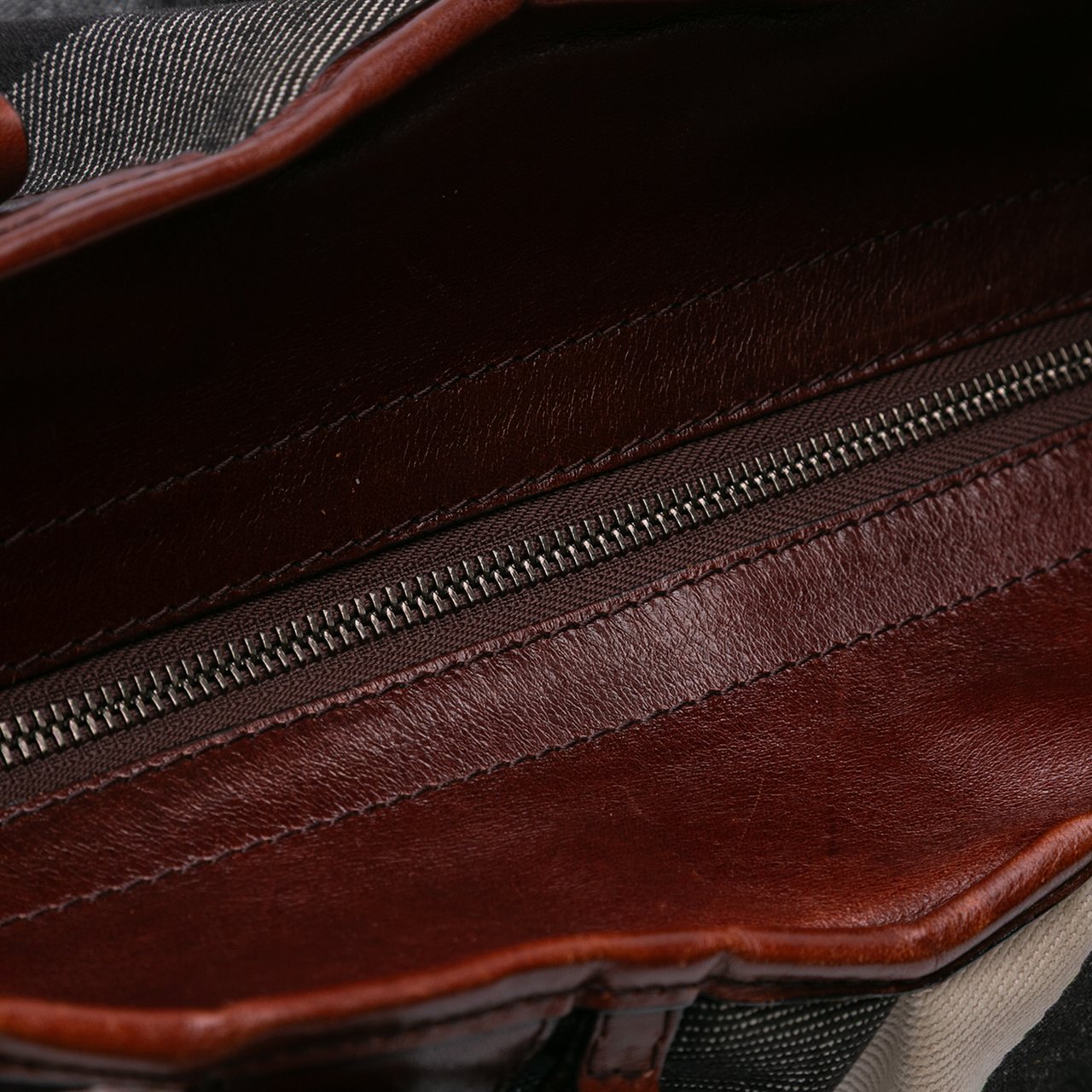 Burberry Mega Check Canvas Lowry Satchel Bruin