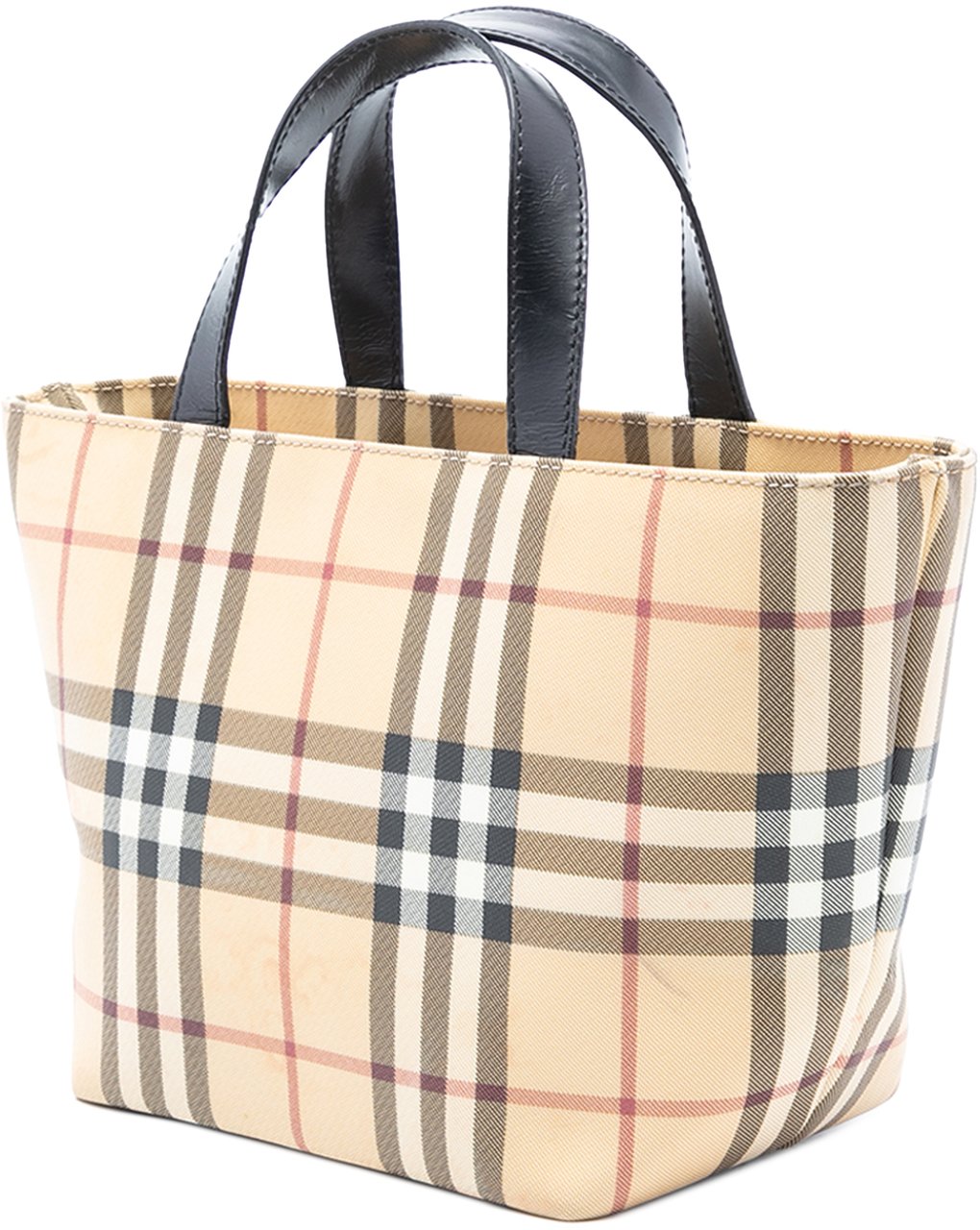 Burberry Mini House Check Canvas Tote Bruin