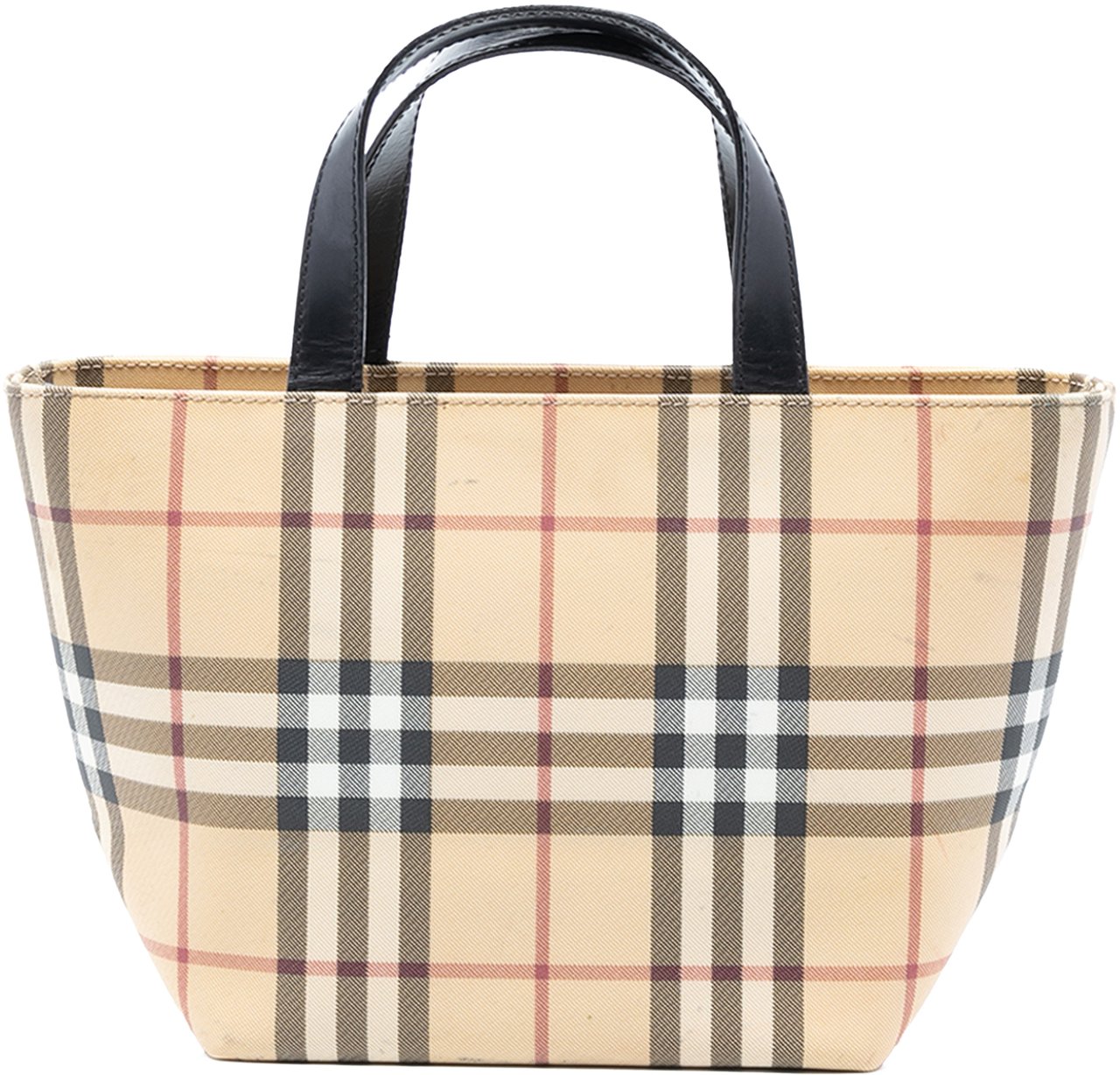 Burberry Mini House Check Canvas Tote Bruin