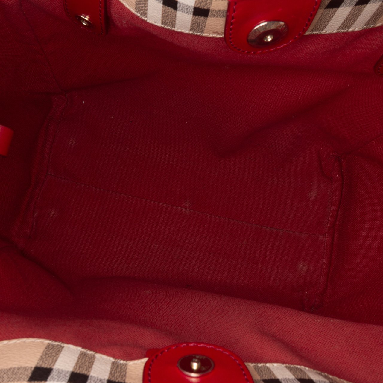 Burberry Small Haymarket Check Coated Canvas Canterbury Tote Bruin