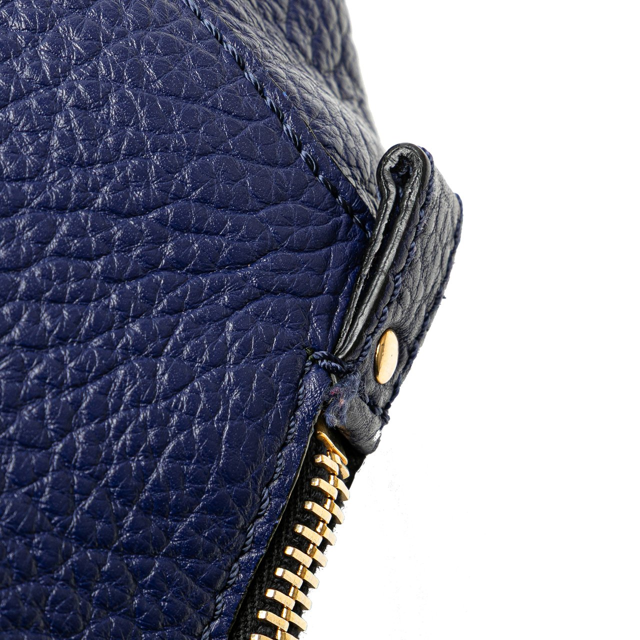 Burberry Large Grained Calfskin Heritage Orchard Bowling Bag Blauw