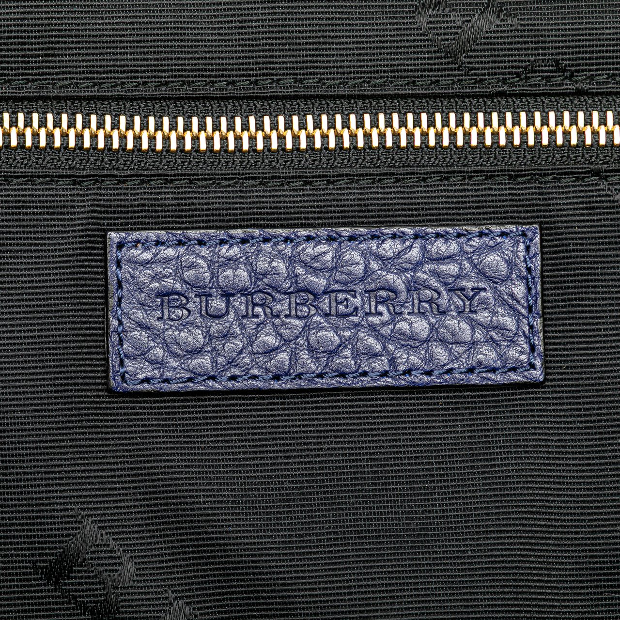 Burberry Large Grained Calfskin Heritage Orchard Bowling Bag Blauw