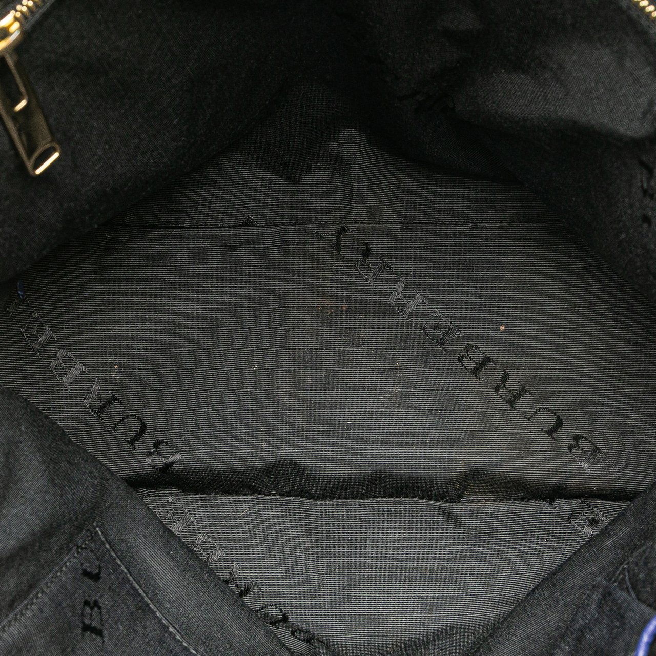 Burberry Large Grained Calfskin Heritage Orchard Bowling Bag Blauw