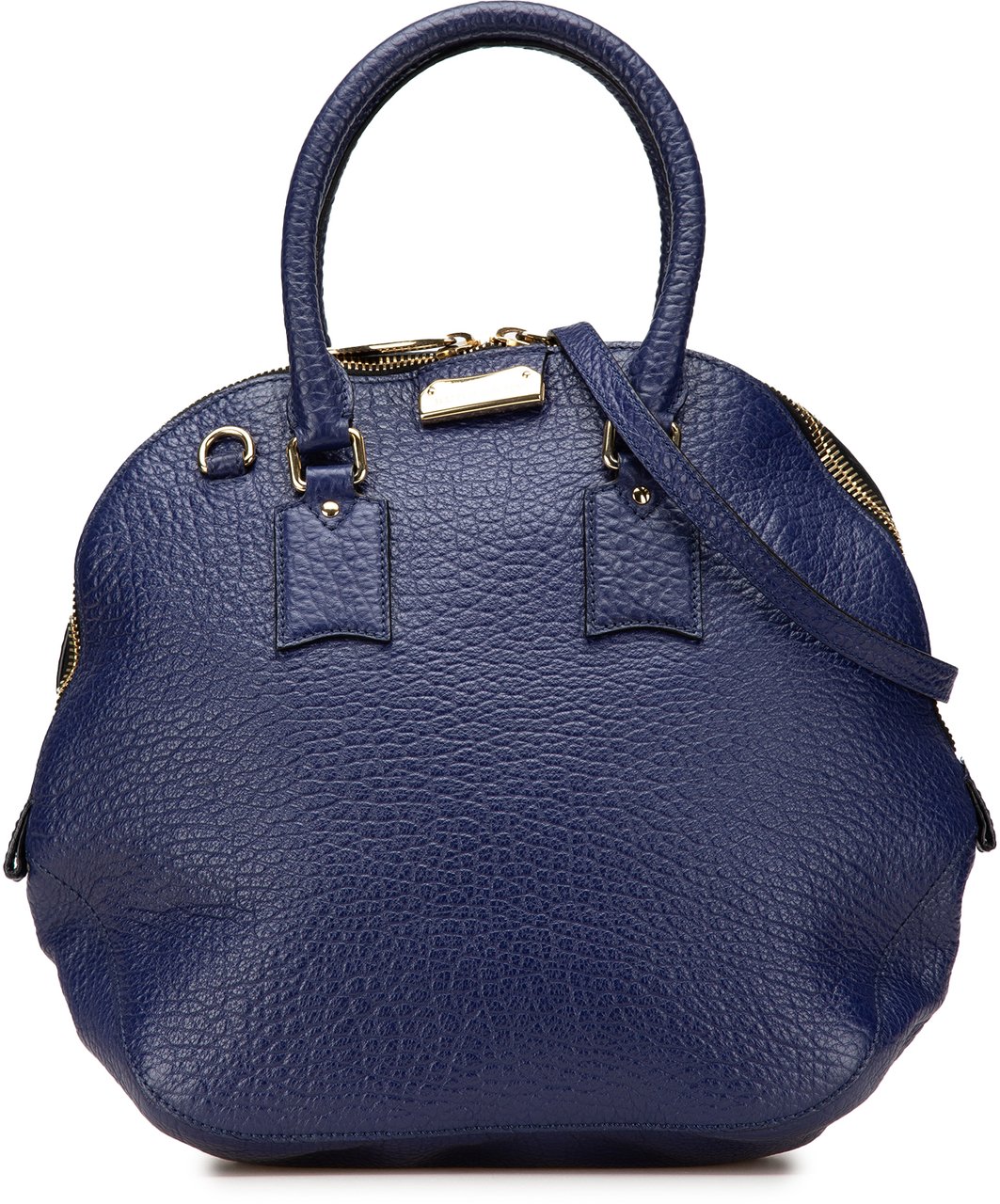 Burberry Large Grained Calfskin Heritage Orchard Bowling Bag Blauw