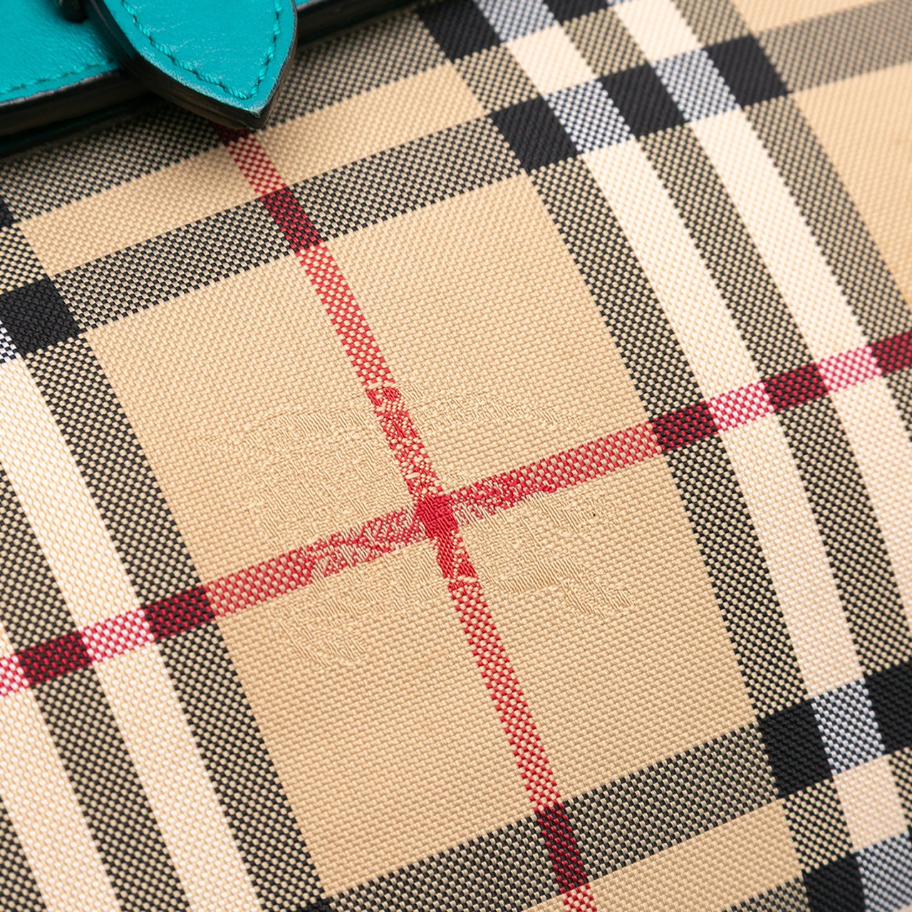 Burberry Haymarket Check Coated Canvas Leah Crossbody Bruin