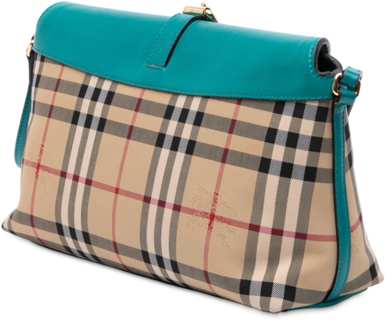 Burberry Haymarket Check Coated Canvas Leah Crossbody Bruin