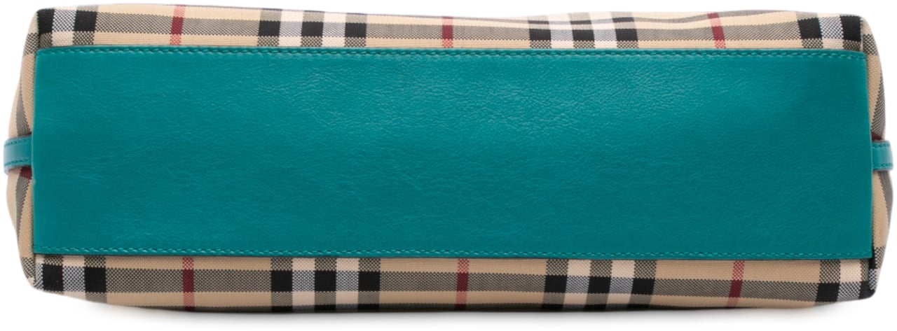 Burberry Haymarket Check Coated Canvas Leah Crossbody Bruin