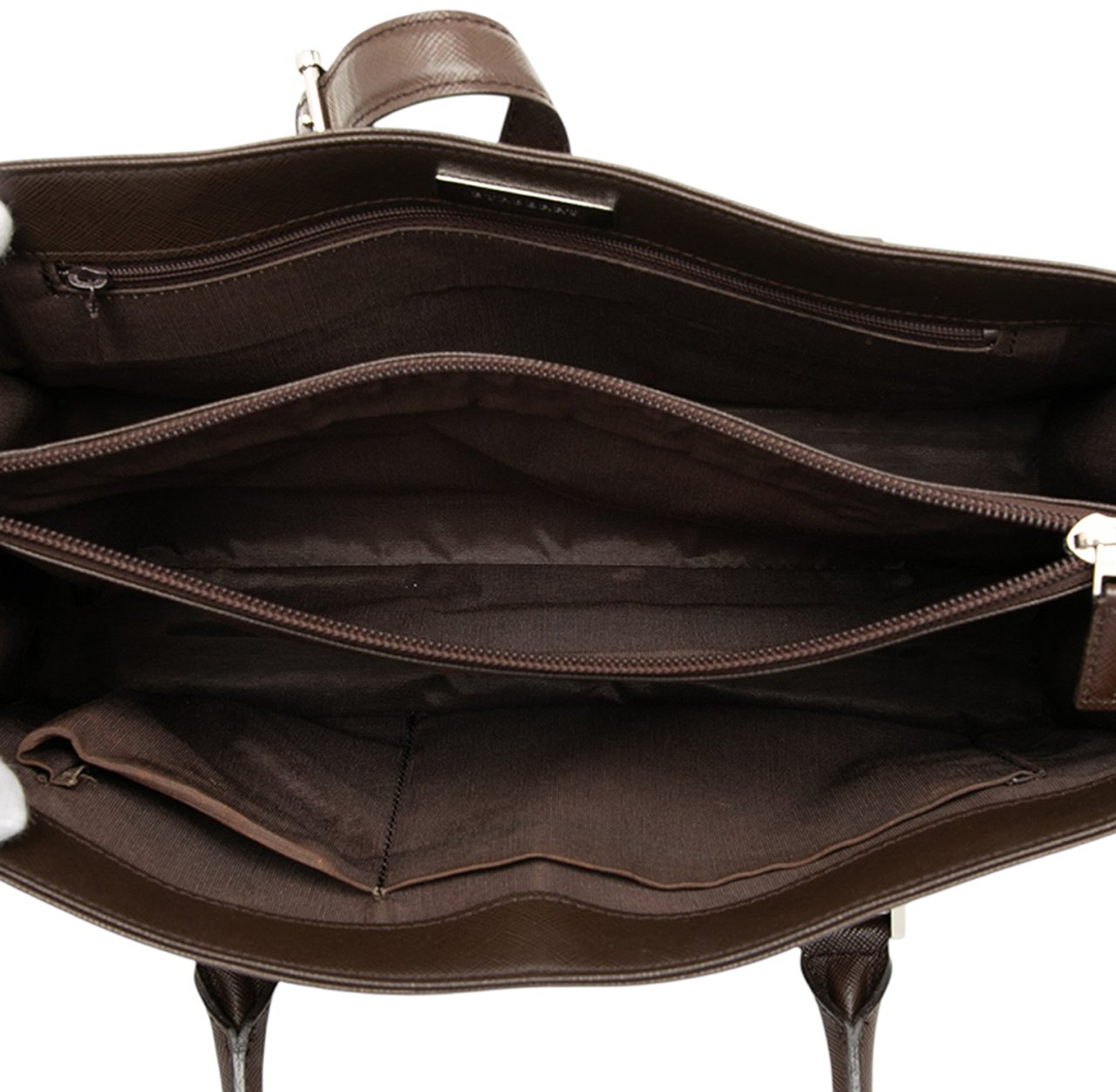 Burberry House Check Canvas Handbag Bruin