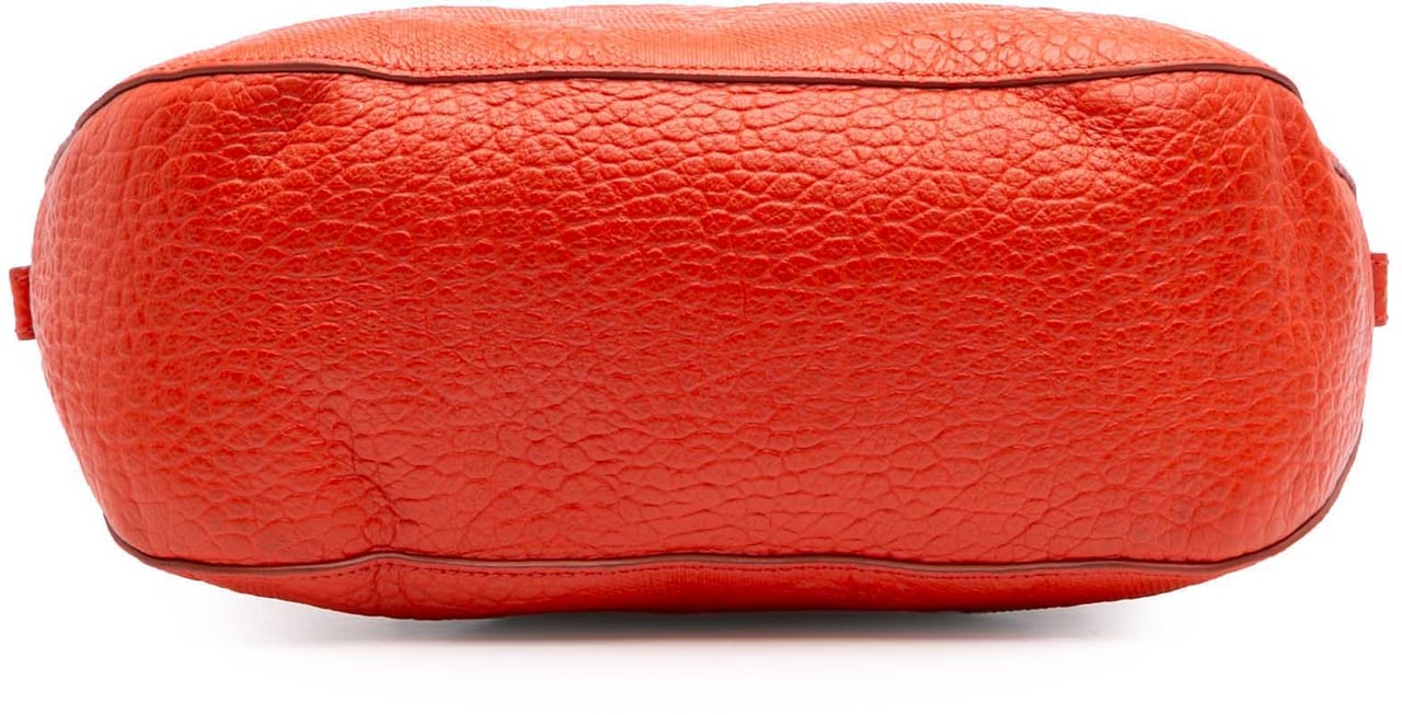 Burberry Heritage Grain Check Embossed Orchard Bowling Bag Rood