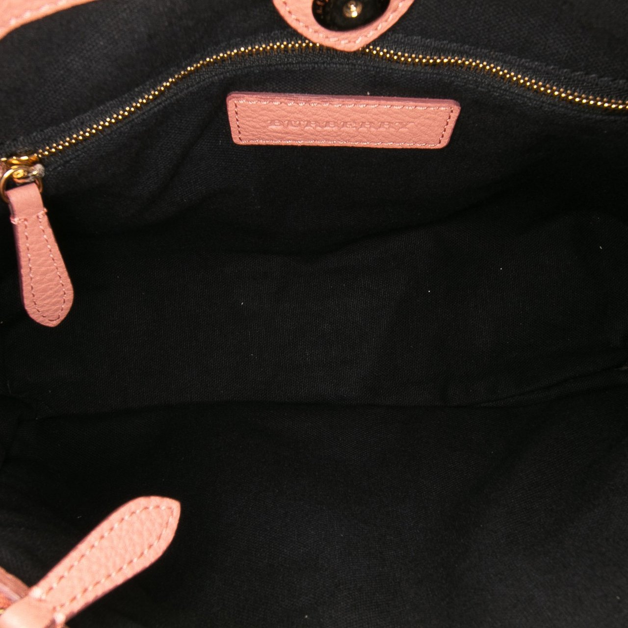 Burberry Medium Leather and House Check Banner Satchel Roze