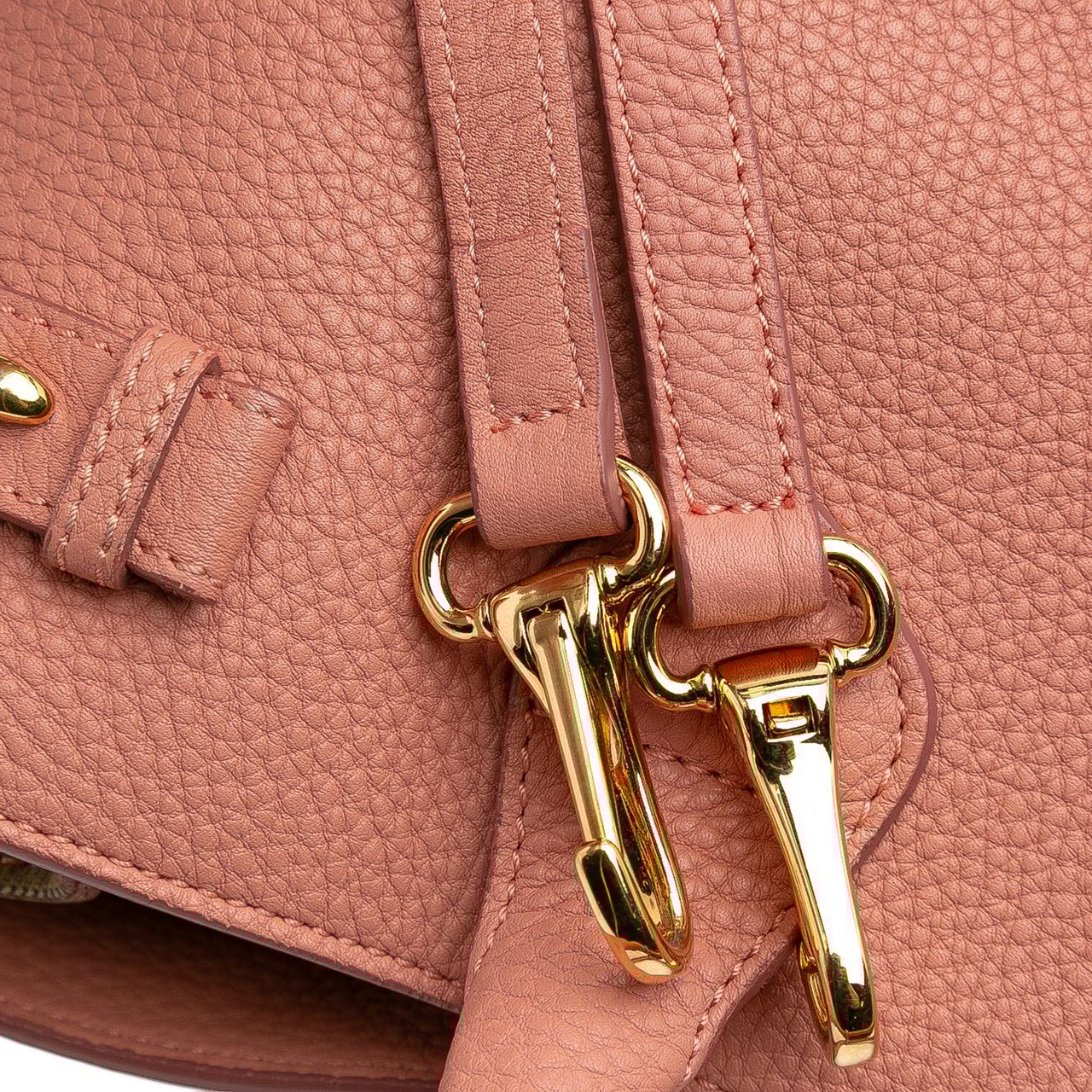 Burberry Medium Leather and House Check Banner Satchel Roze