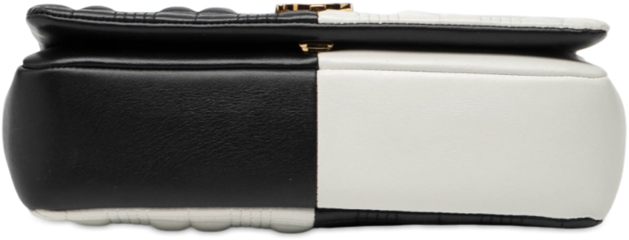 Burberry Small Bicolor Quilted Lambskin Lola Crossbody Zwart