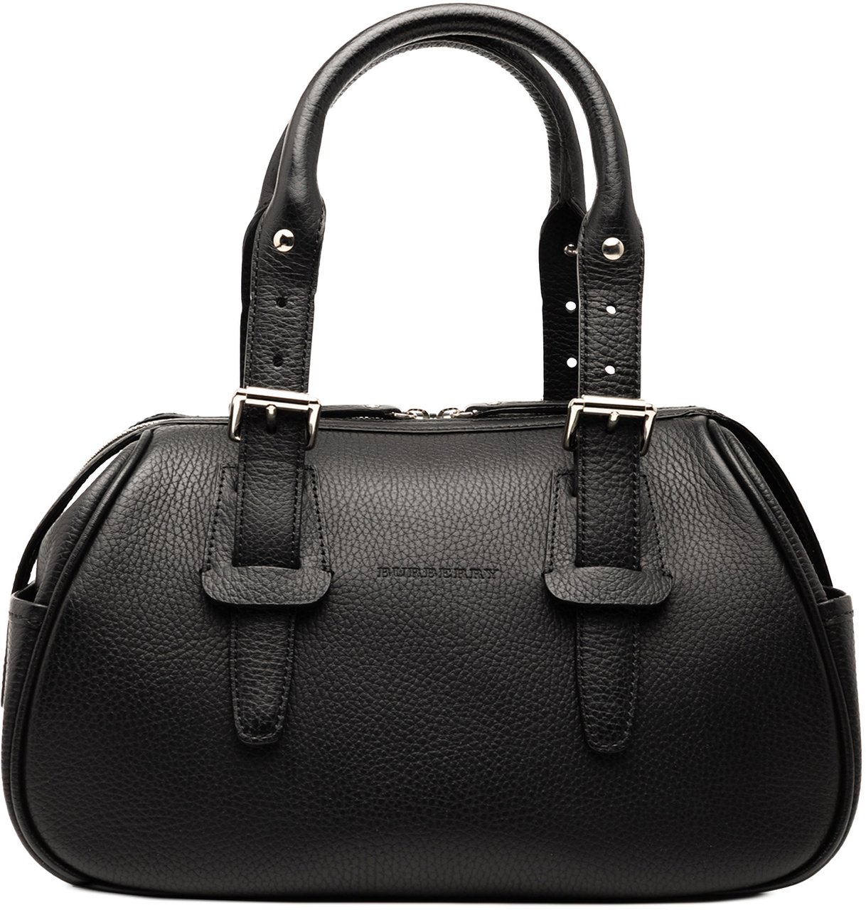 Burberry Leather Boston Bag Zwart