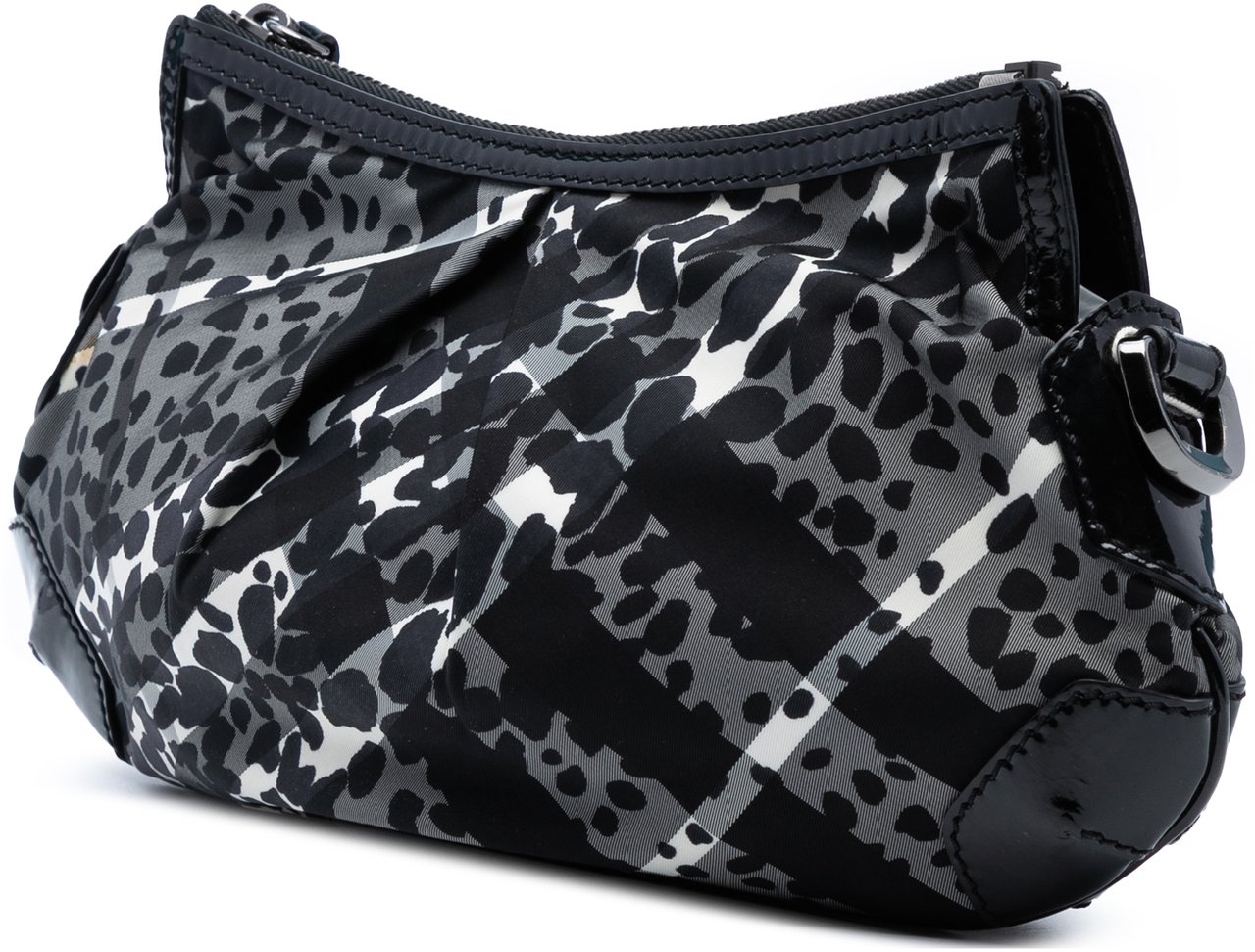 Burberry Floral Beat Check Nylon Foley Hobo Grijs